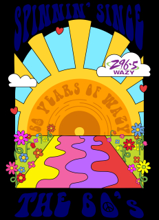 A groovy design for for a groovy entrance to 60 years of WAZY!